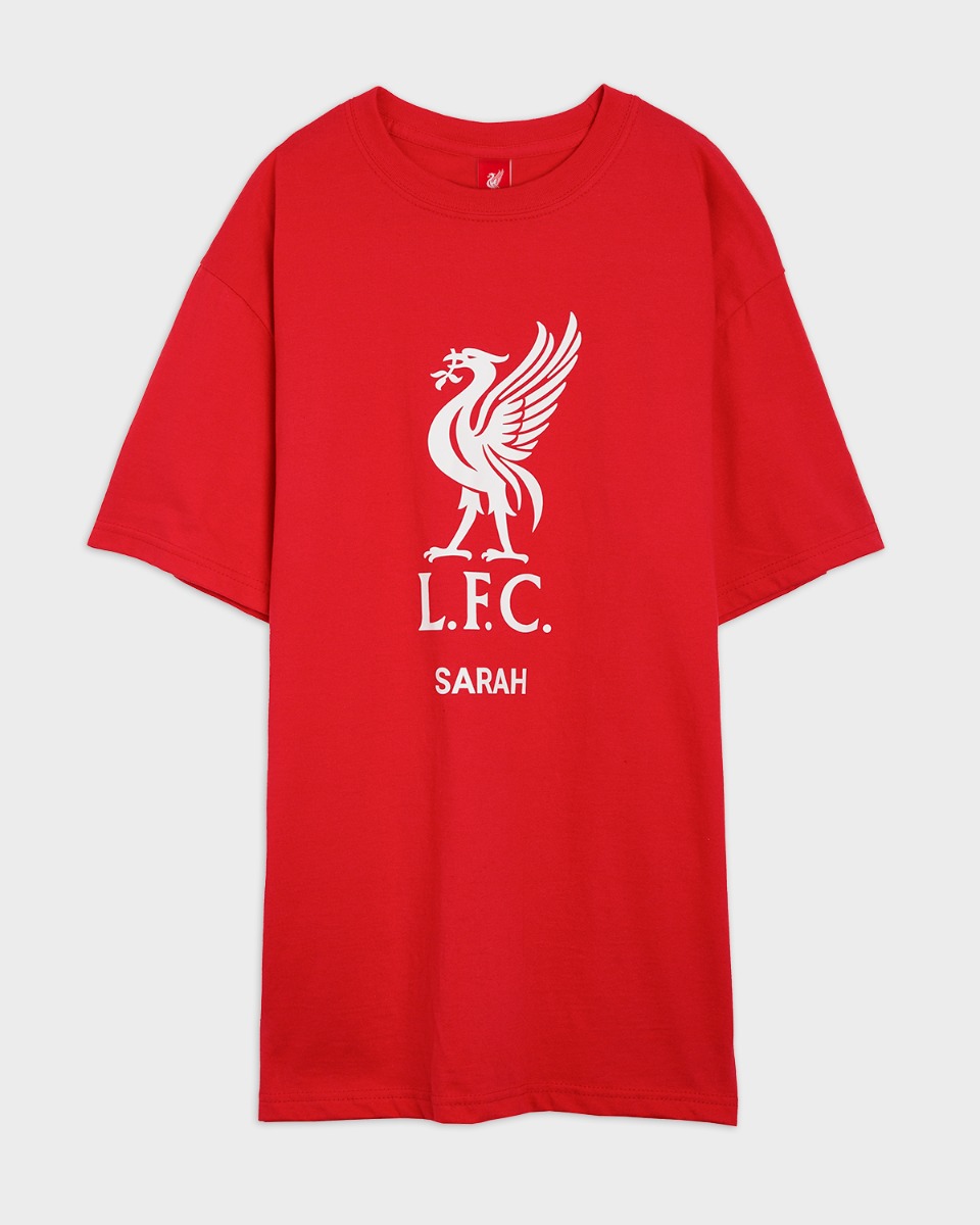 LFC White Liverbird personlig rød T-shirt - Image 2