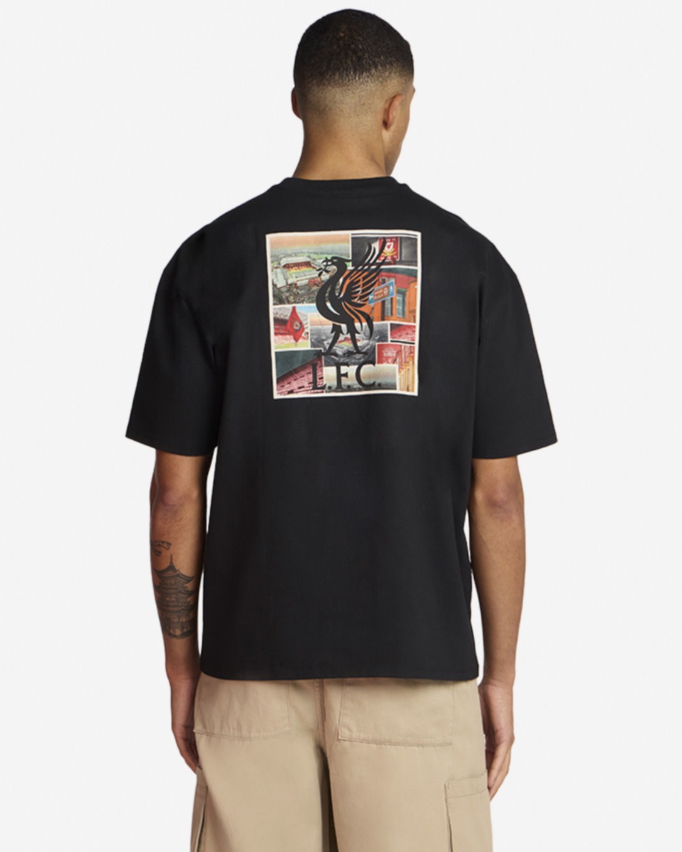 LFC メンズオーバーサイズアンフィールドフォト T シャツブラック - Image 1