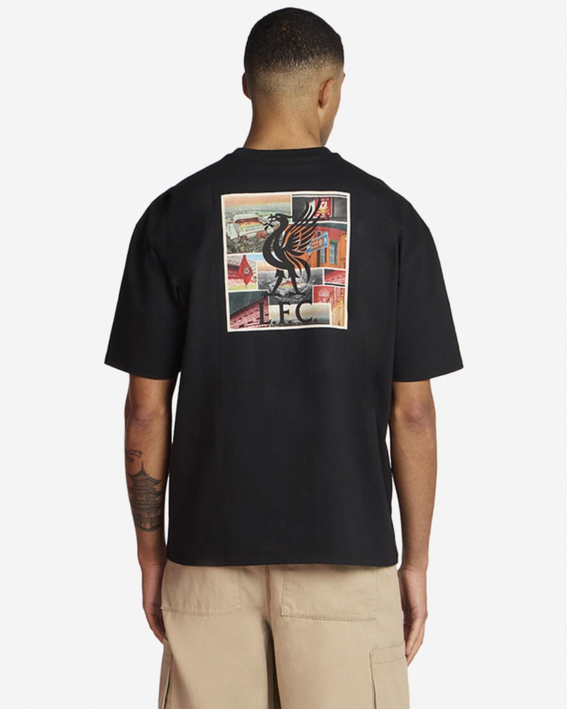 เสื้อยืดรูปถ่ายแอนฟิลด์สำหรับผู้ชายรุ่น LFC สีดำ - Image 1