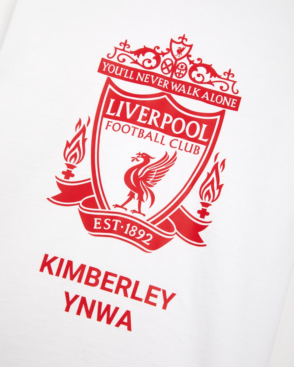 LFC Junior Red Crest Personalised White Tee - Image 3