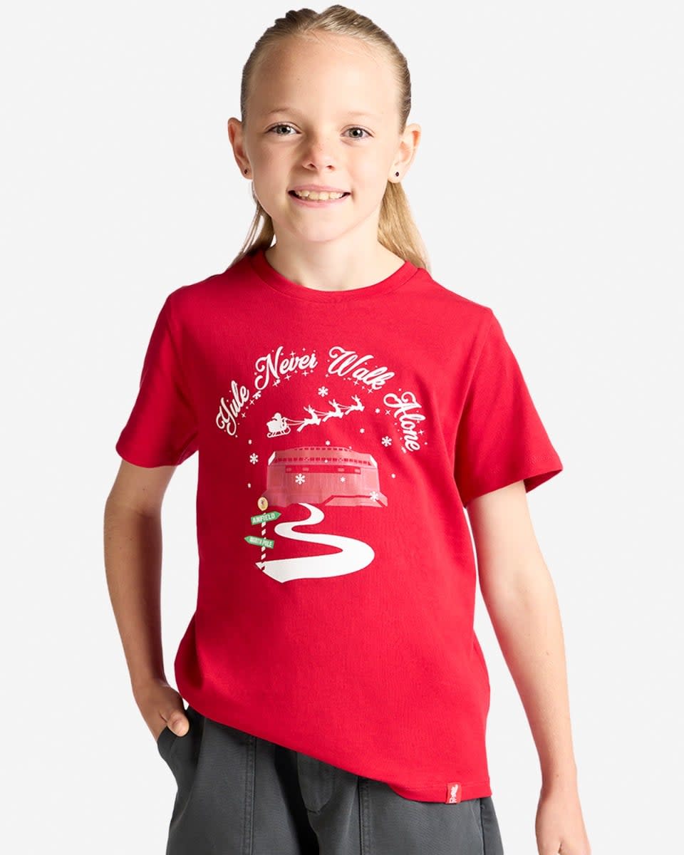 LFC Junior Yule Never Walk Alone Christmas Tee - Image 1