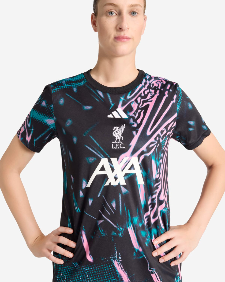 LFC adidas Womens 25/26 Pre-Match Top Black - Image 4