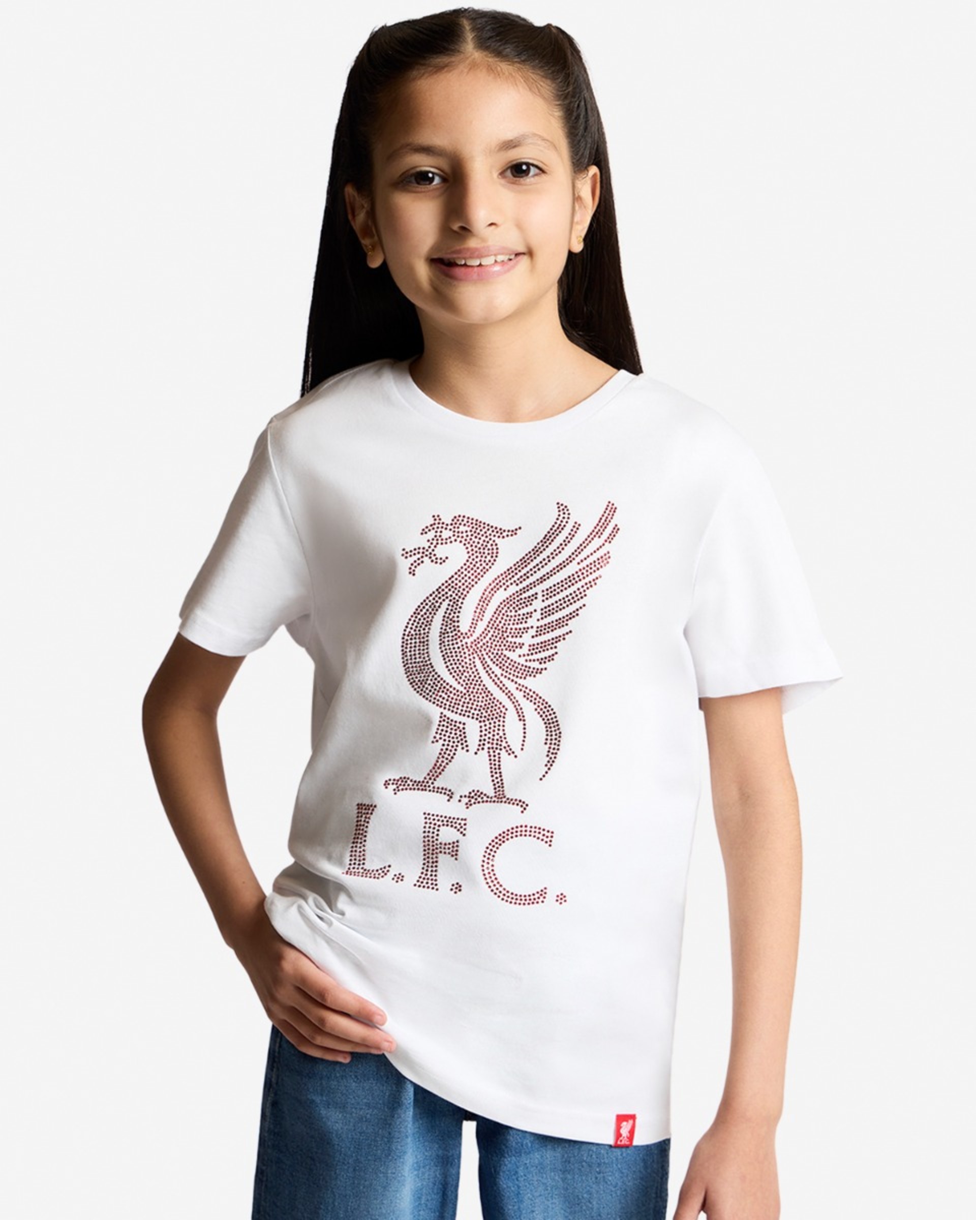 Camiseta LFC Juniors Diamantè Liverbird blanca - Image 1