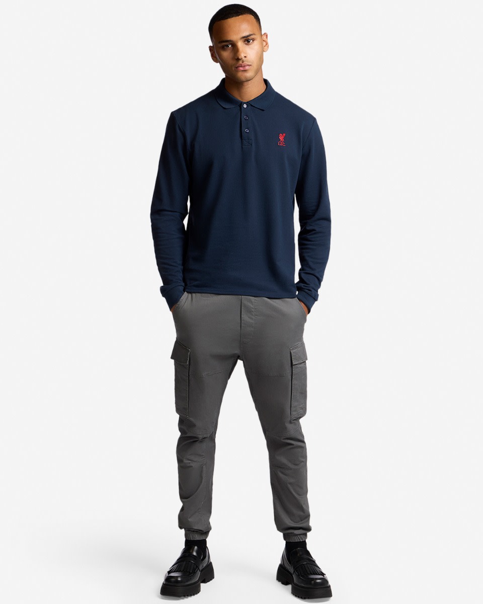 LFC Herre Langærmet Polo Navy - Image 3