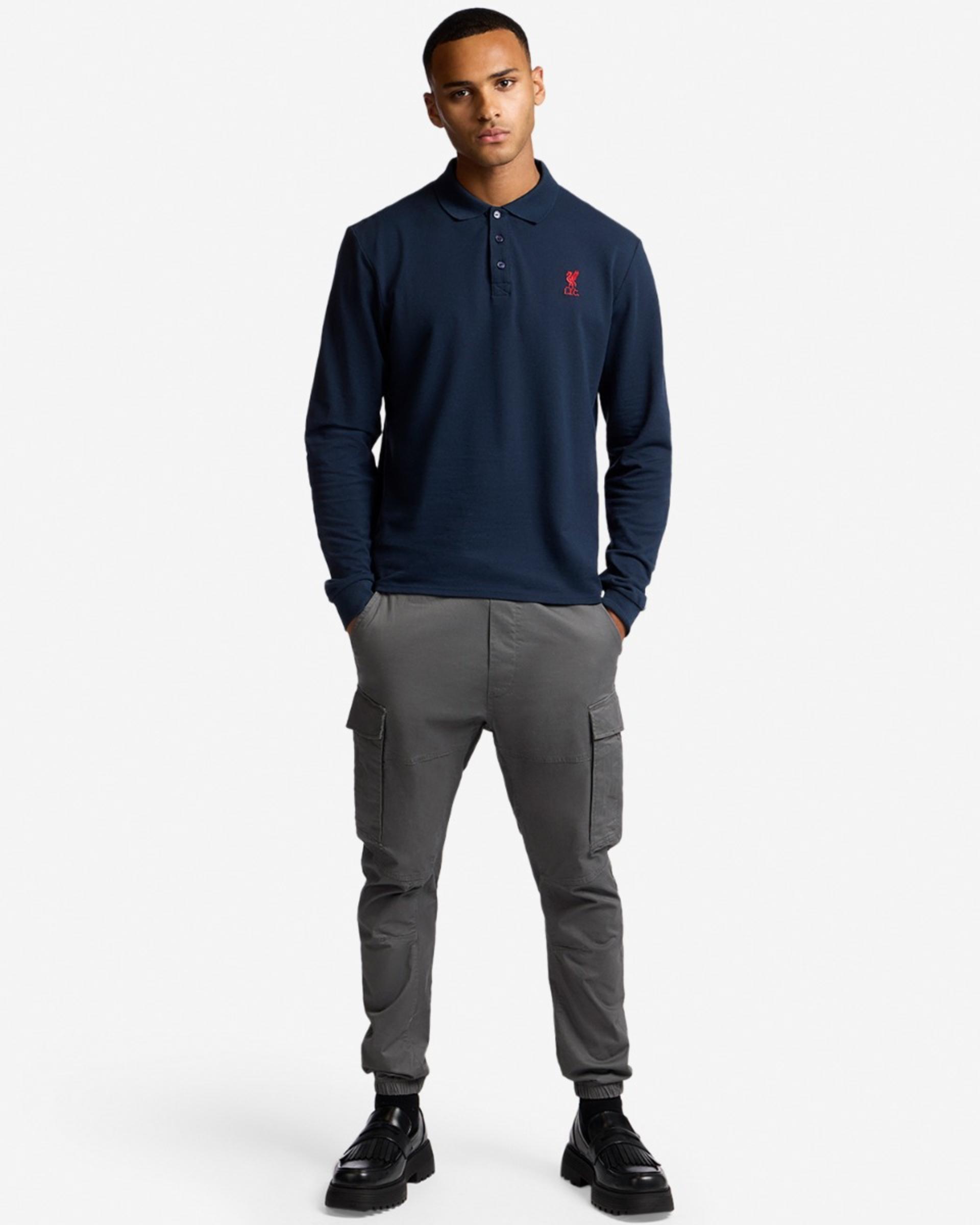 Polo LFC de manga larga para hombre, color azul marino - Image 3