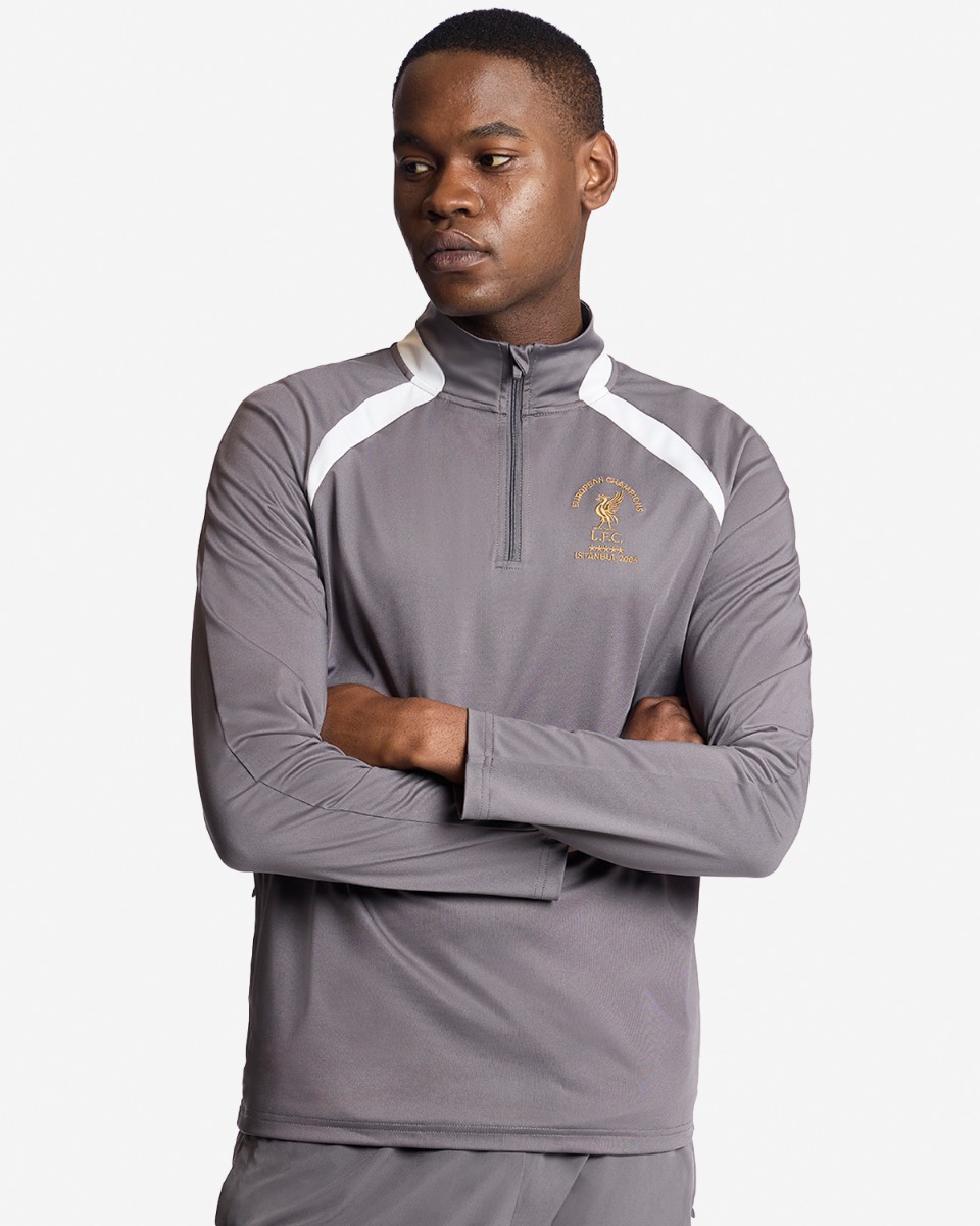 LFC Mens Istanbul 2005 1/4 Zip Top Grey