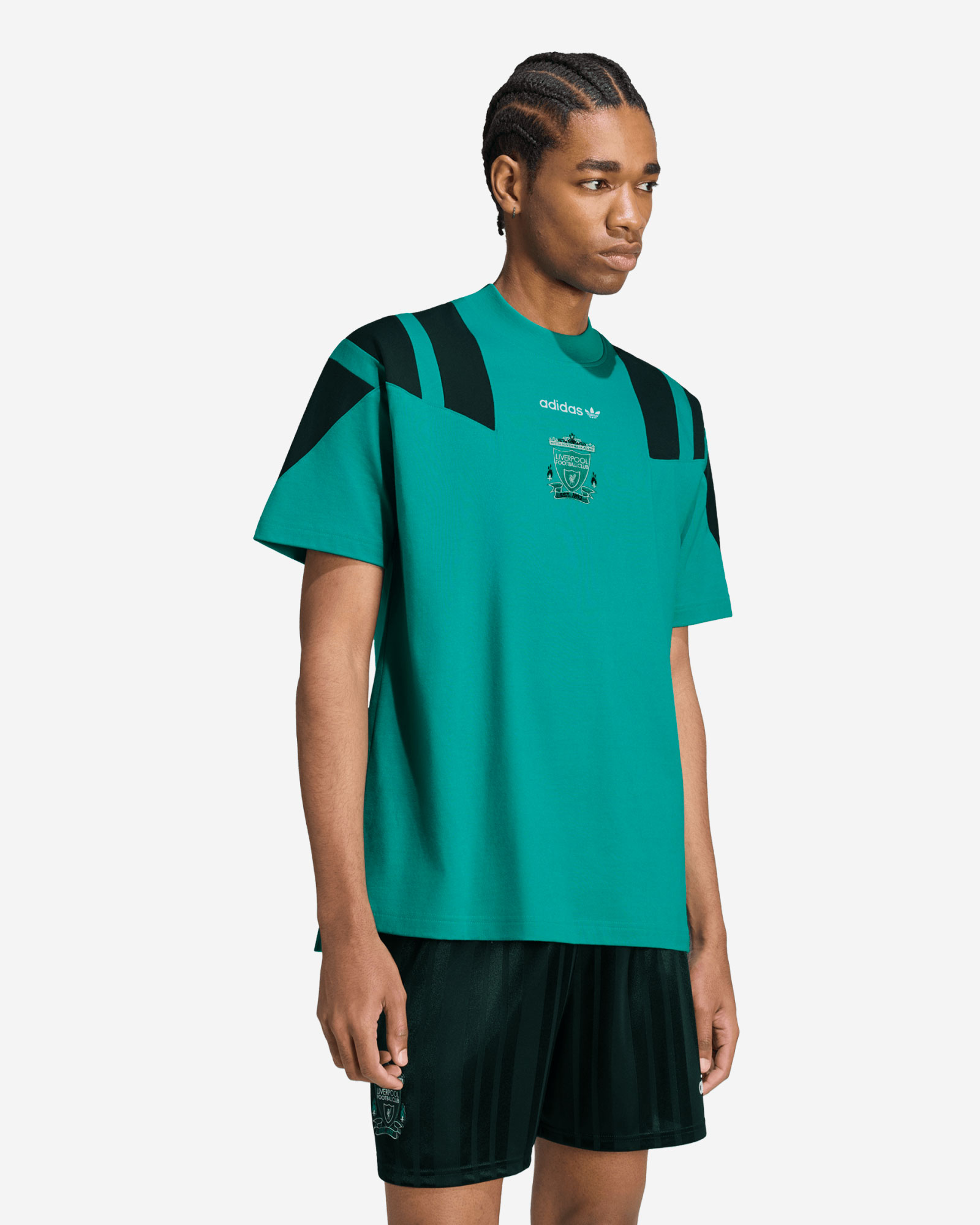 LFC adidas Mens EQT Tee Green - Image 1