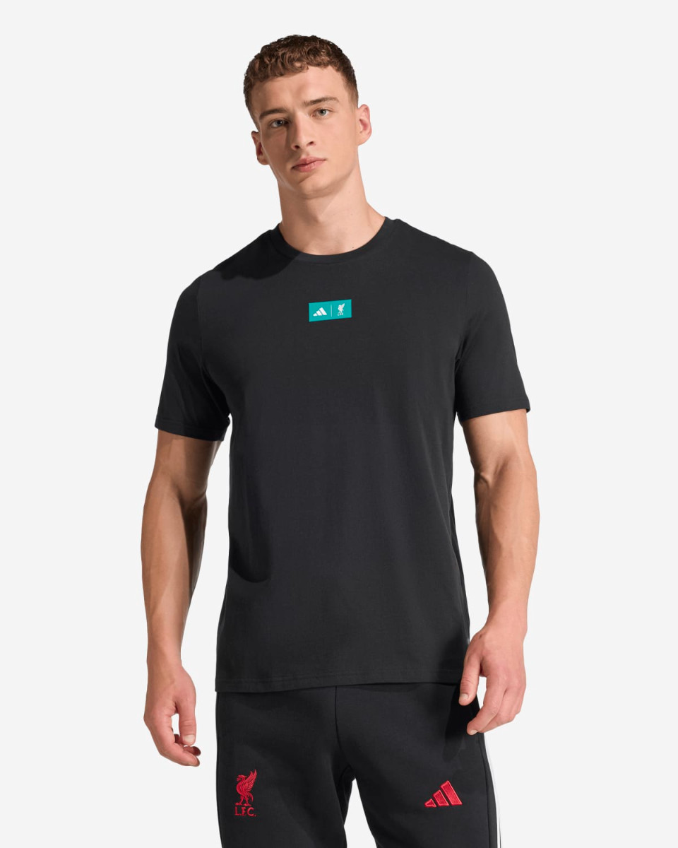 LFC adidas Mens Graphic Tee Black - Image 1