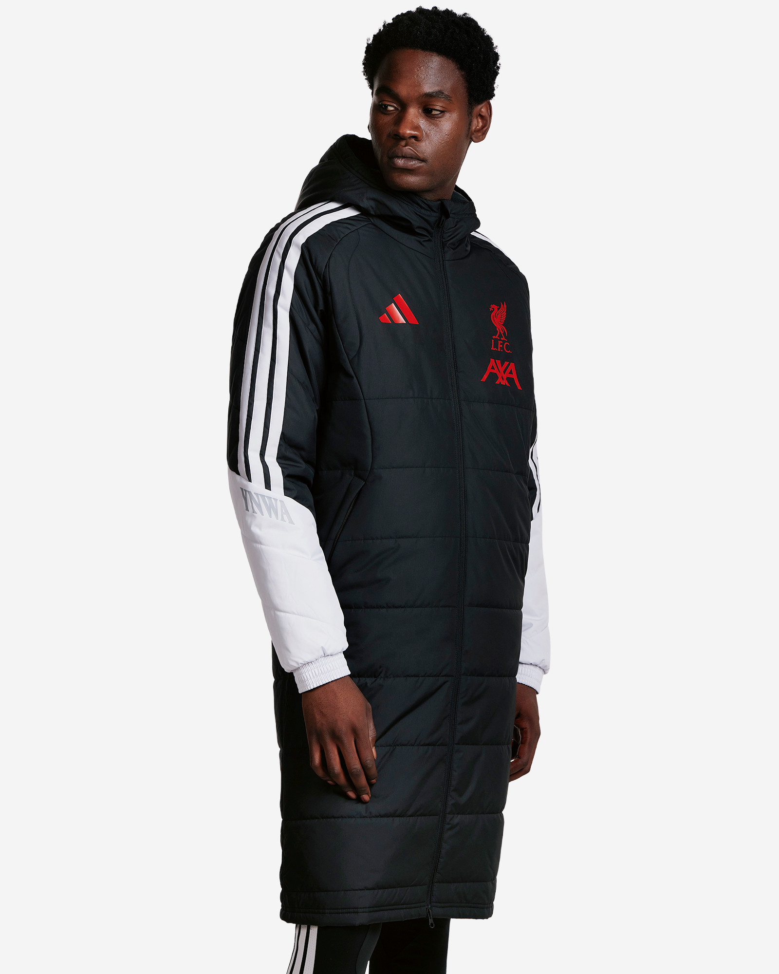 LFC adidas Mens 26/27 Tiro Pro-Long Coat Black - Image 3