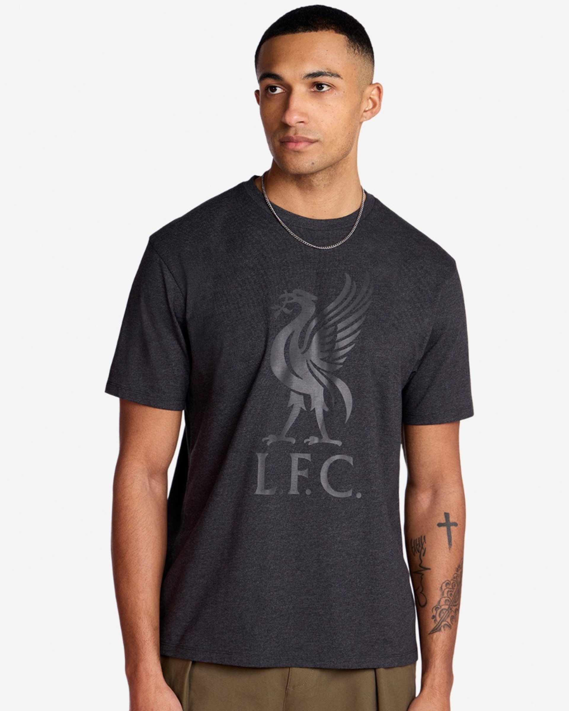 เสื้อยืดลิเวอร์เบิร์ดผู้ชาย LFC สีเทา - Image 1