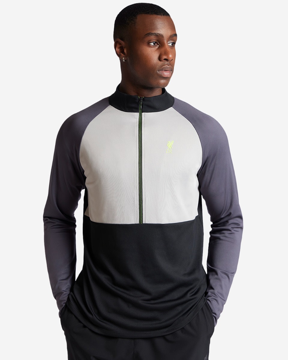 LFC Adults 1/2 Zip Top Svart & Grå - Image 1