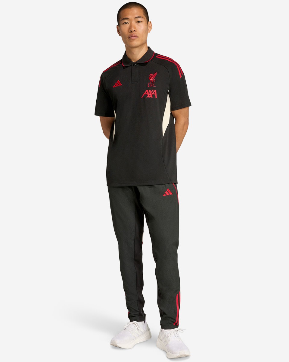 LFC adidas Mens 25/26 Domestic Training Polo Black - Image 2