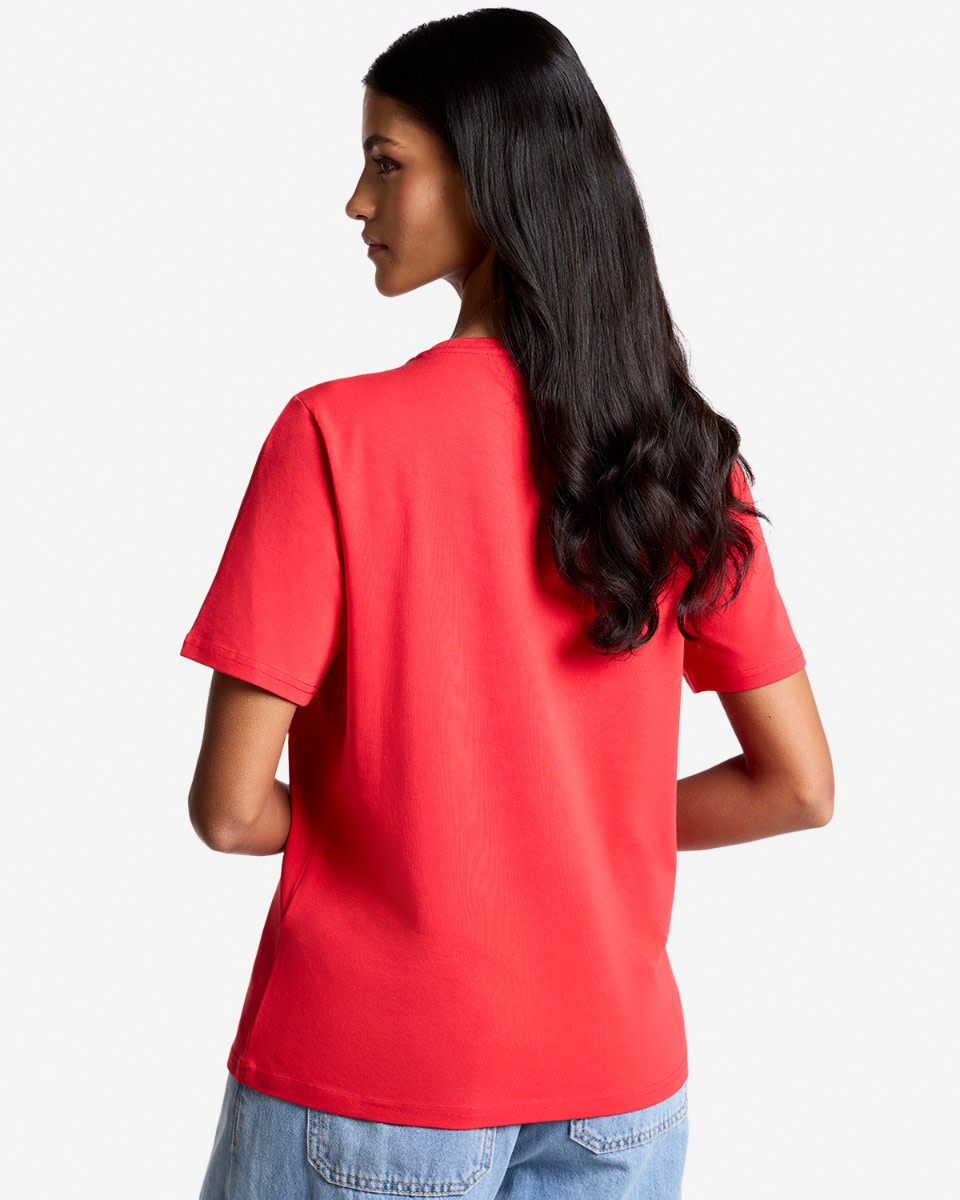 LFC Womens Diamenté Crest Tee Red - Image 4
