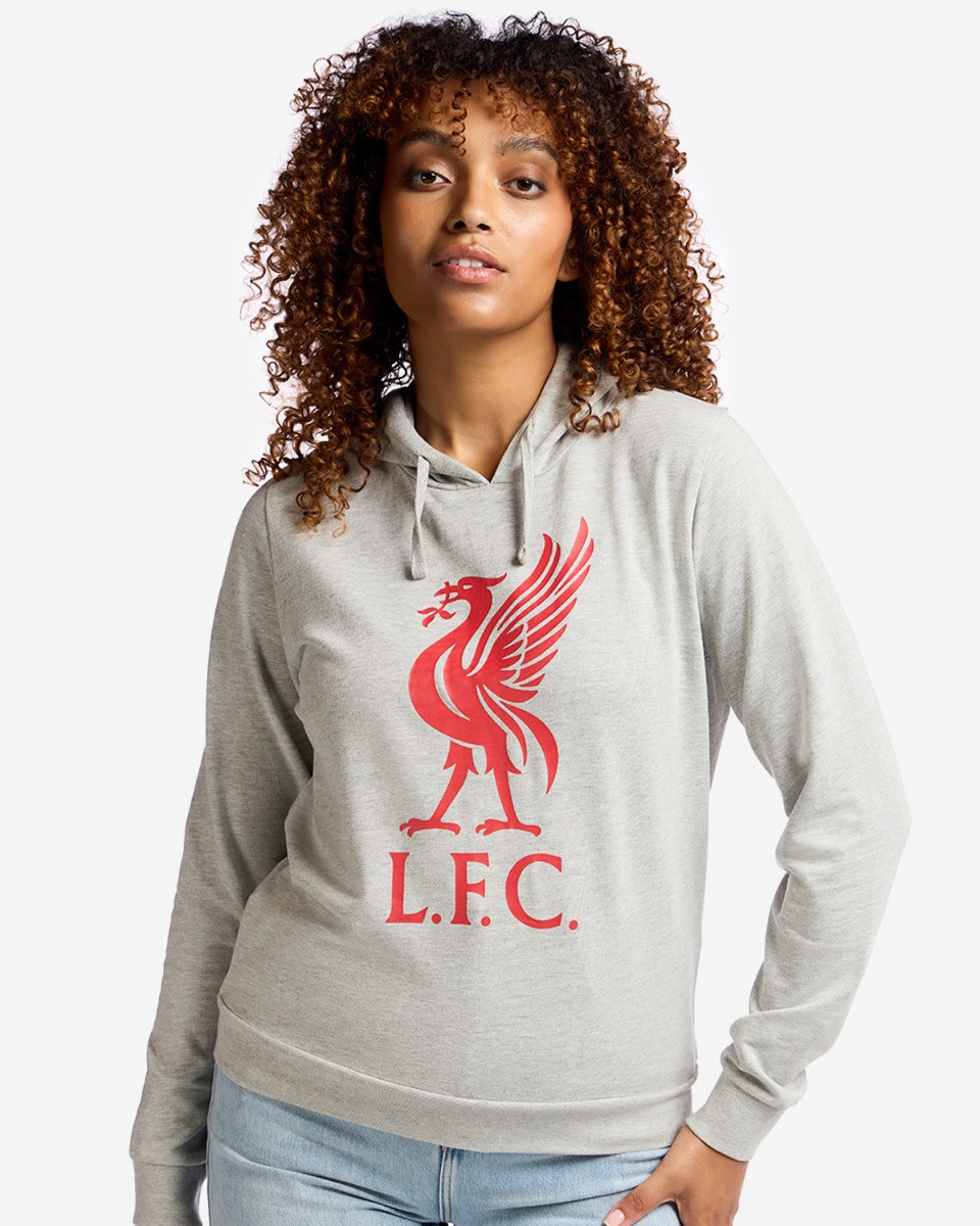 LFC Womens Liverbird Hoody Grey - Image 1