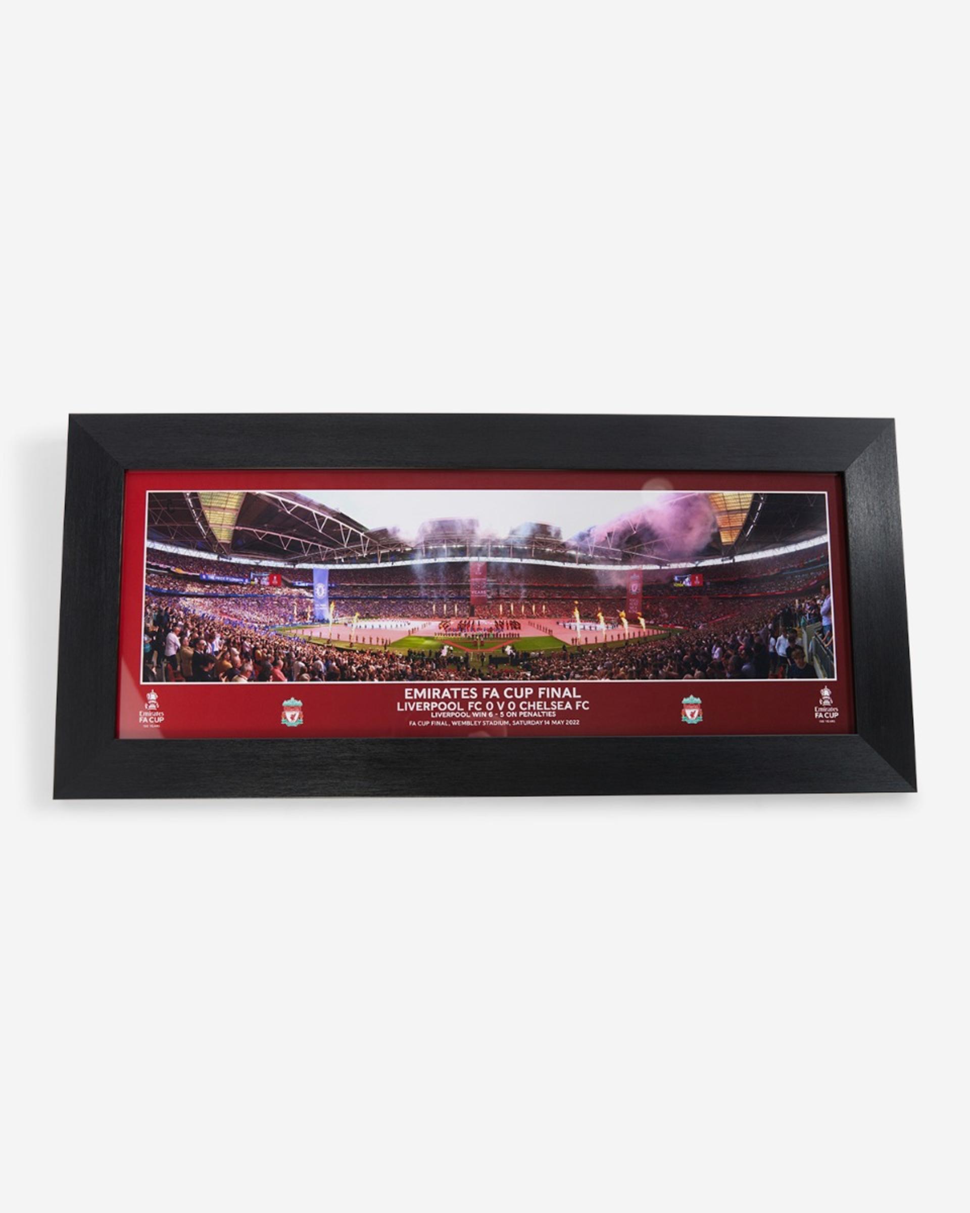 LFC FA Cup Win 2022 ภาพพาโนรามาเฟรมขนาด 20 นิ้ว - Image 1