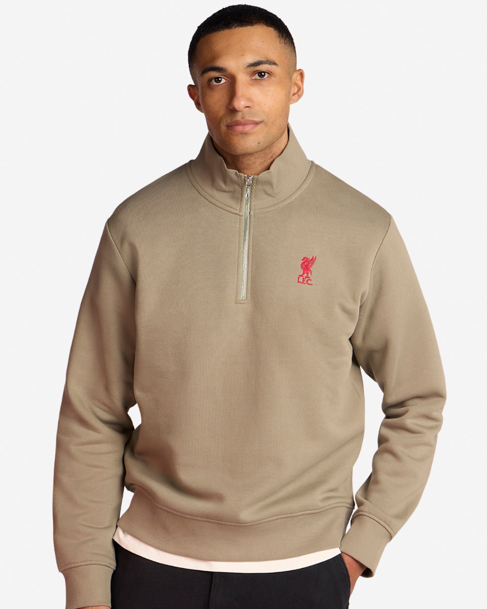 LFC Mens Quarter Zip Top Khaki - Image 1