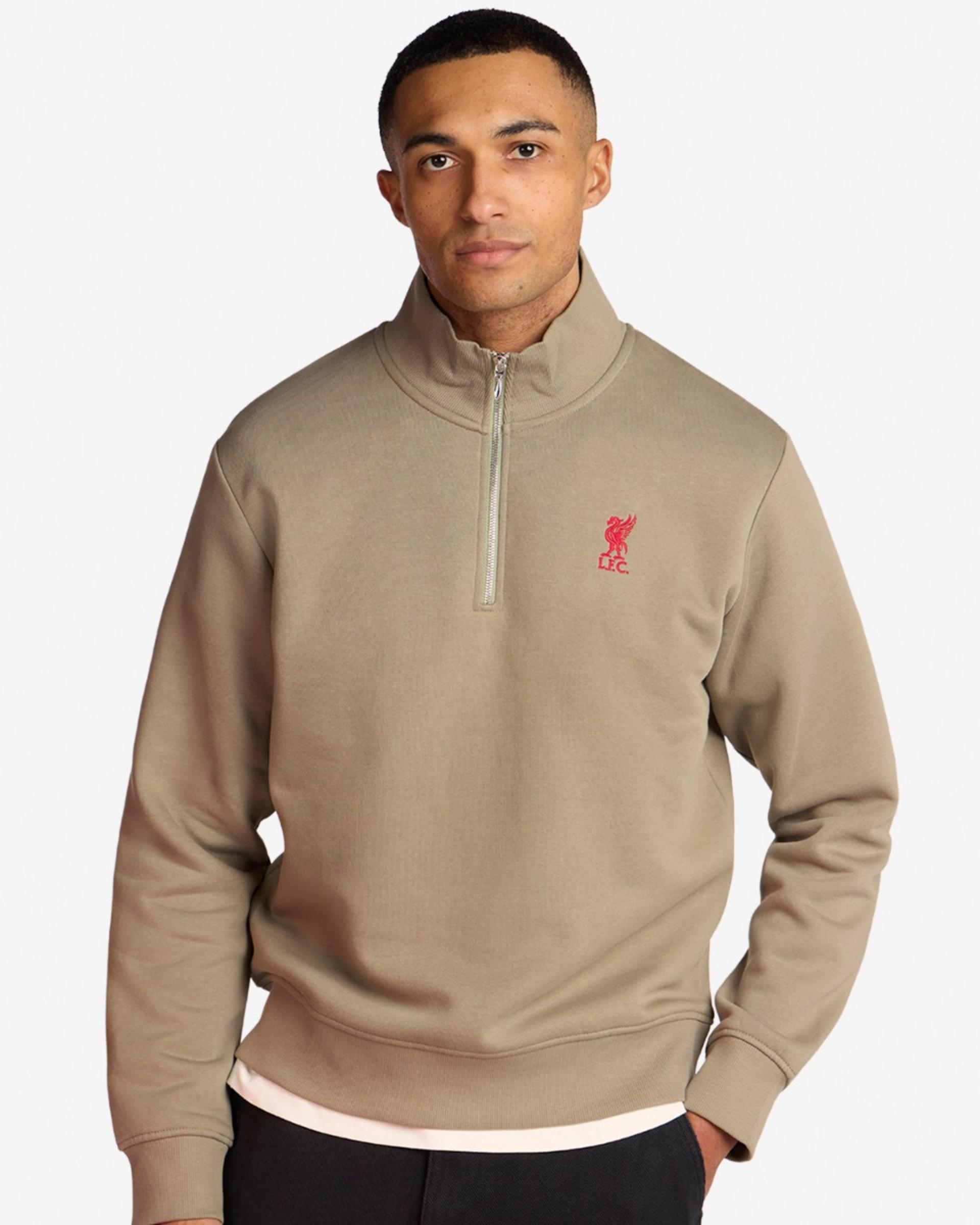 Top LFC para hombre con cremallera en cuartos, color caqui - Image 1