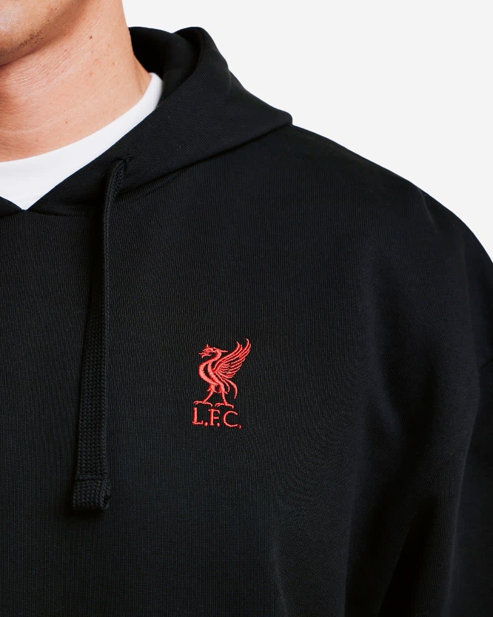 LFC Mens Overhead Oversized Logo Hoodie Black - Image 2
