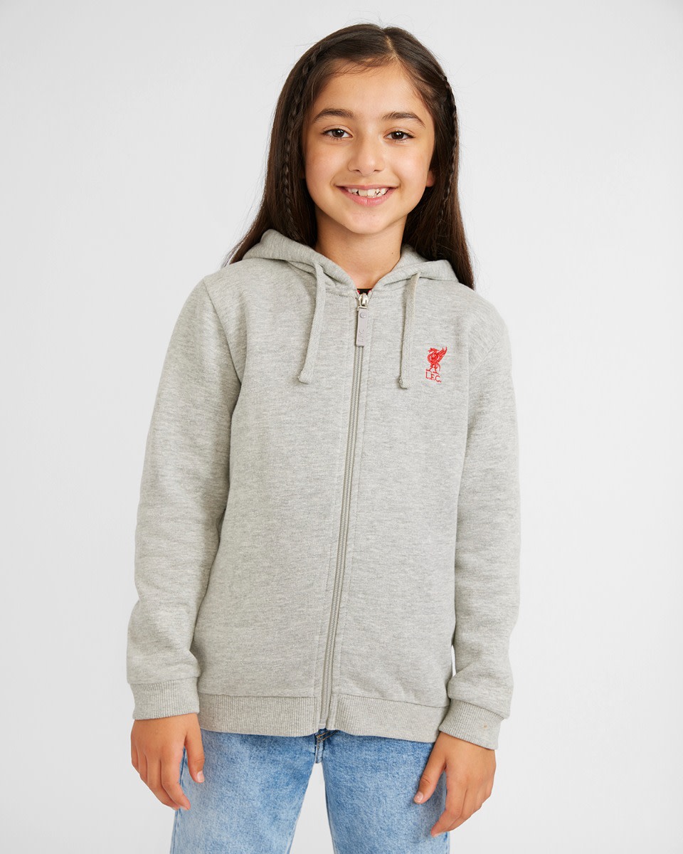 LFC Junior Grey Zip Through Hoody - Image 1