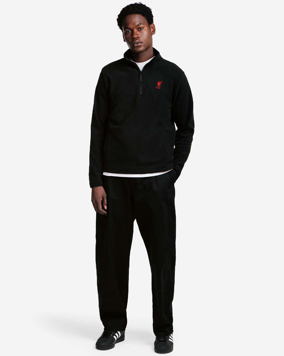 LFC Herren-Fleecejacke mit Viertelreißverschluss, Schwarz - Image 3