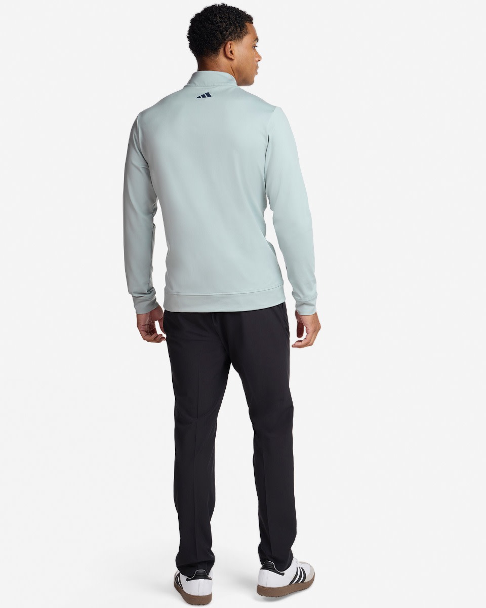 LFC adidas Adults Ultimate365 เสื้อสเวตเตอร์ซิปควอเตอร์ไซปคลาสสิกกอล์ฟ Wonder Sage - Image 4