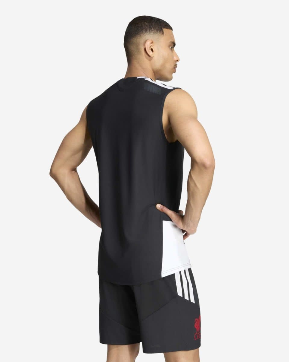 LFC adidas Mens 26/27 Tiro Pro Sleeveless Tee Black - Image 3