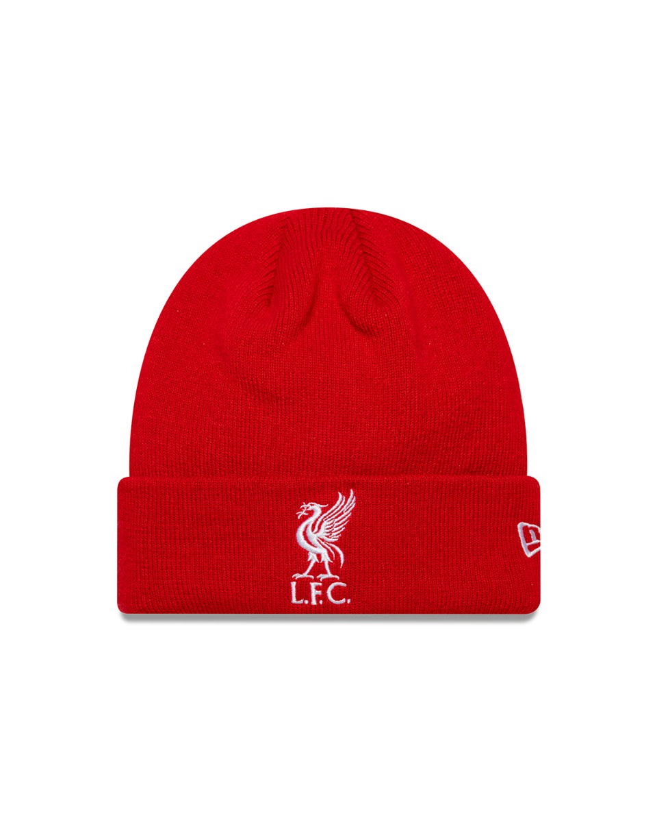 Gorro LFC New Era Liverbird, tejido con puños, rojo - Image 1