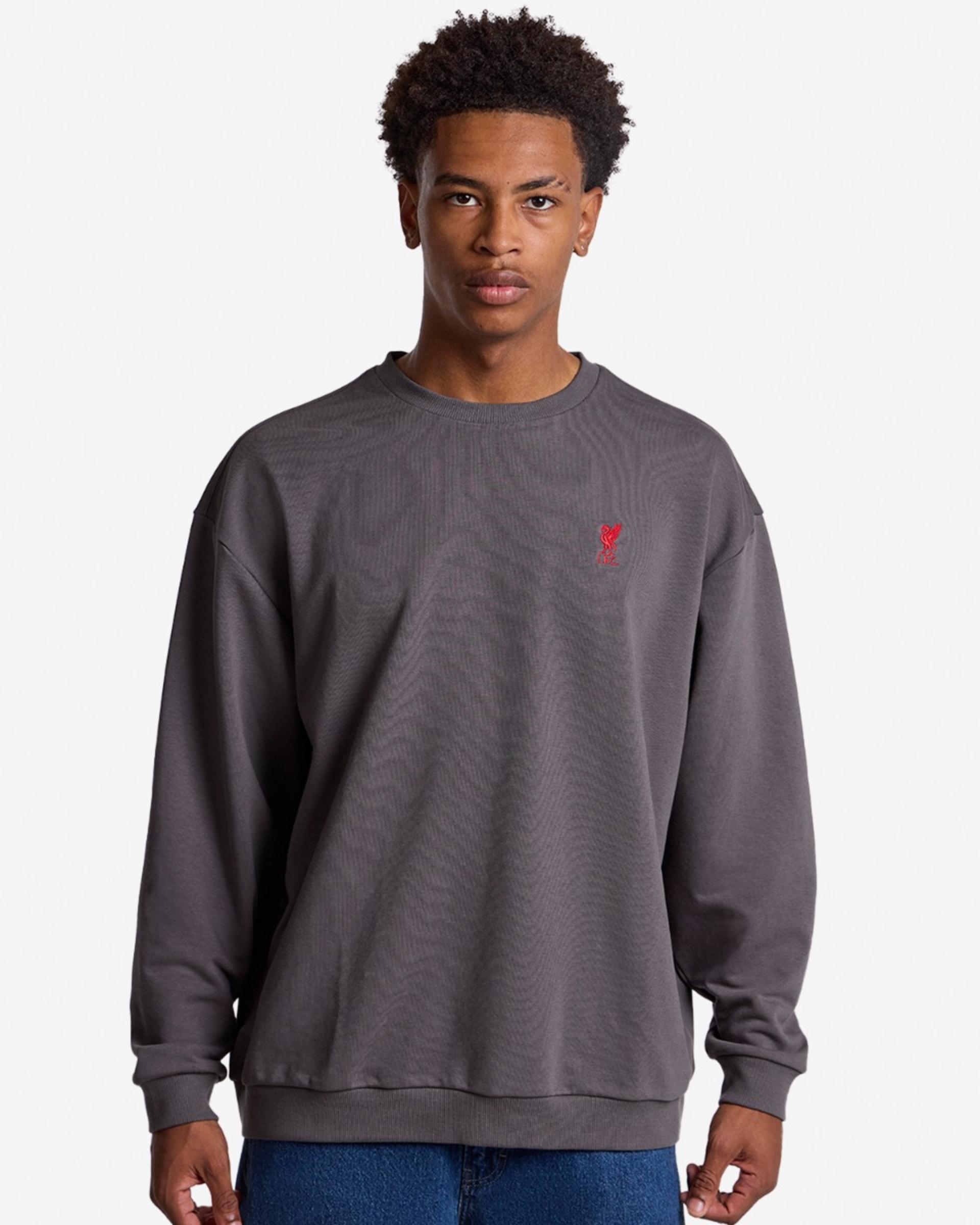 Sudadera extragrande LFC para hombre con espalda desgastada, gris - Image 2