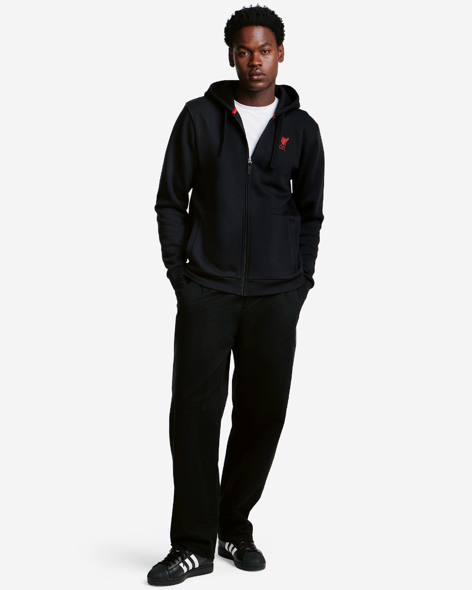 LFC Mens Zip Through Hoodie Black - Image 3