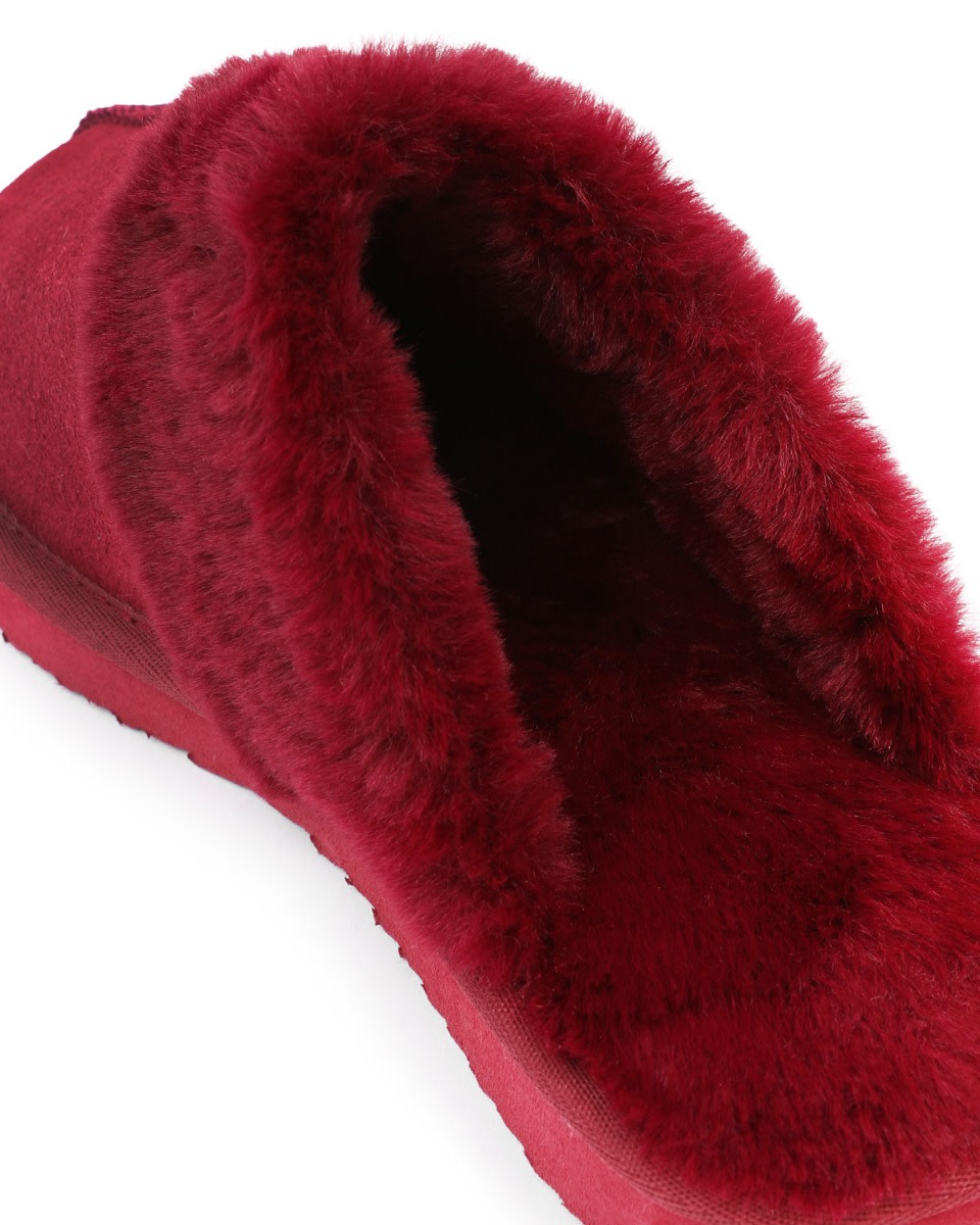 LFC Womens Suede Mules Red - Image 4