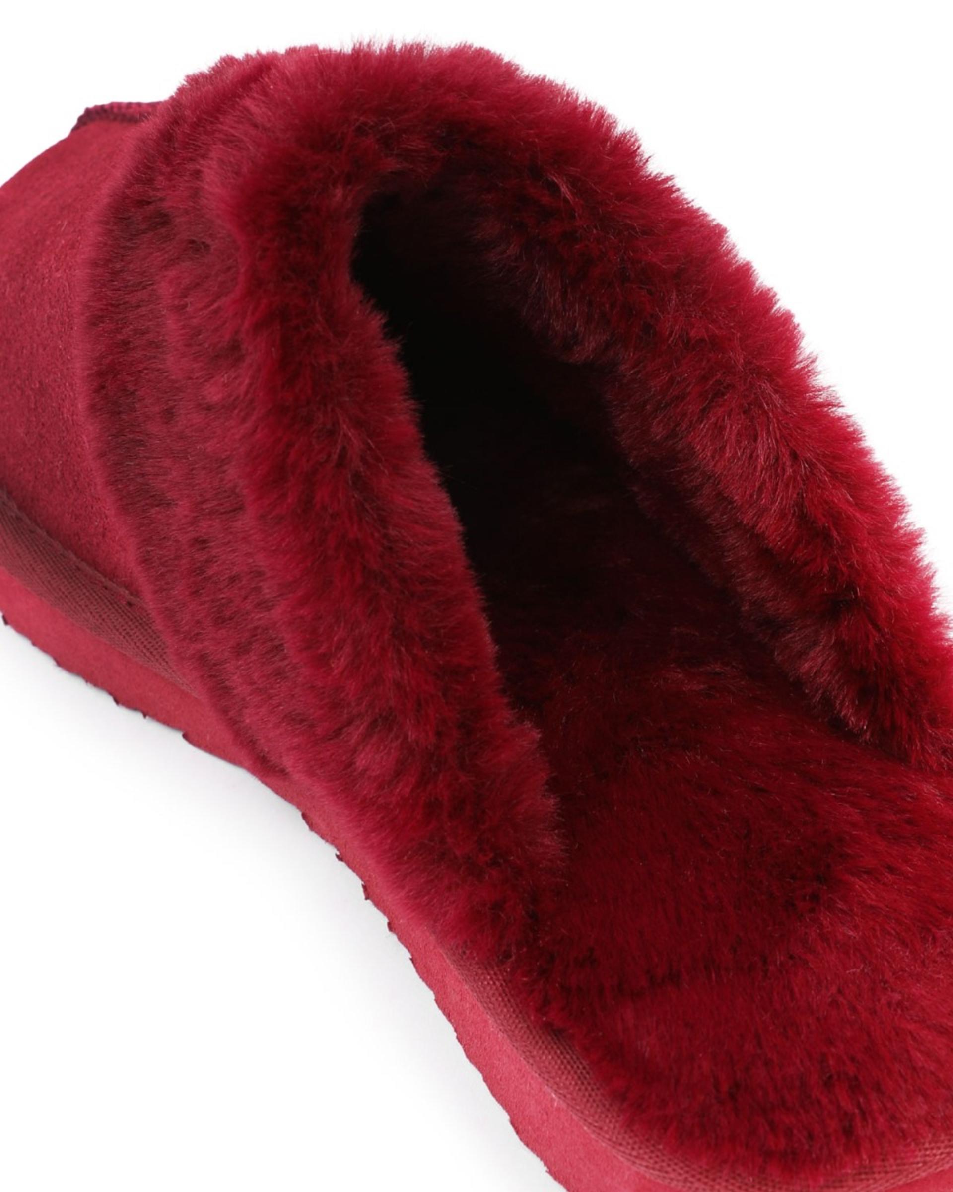 Mules LFC de gamuza para mujer, color rojo - Image 4