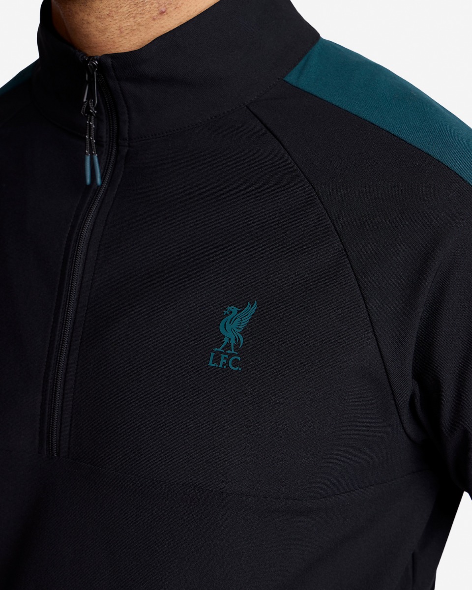 LFC Mens Panel Zip Through Top Black