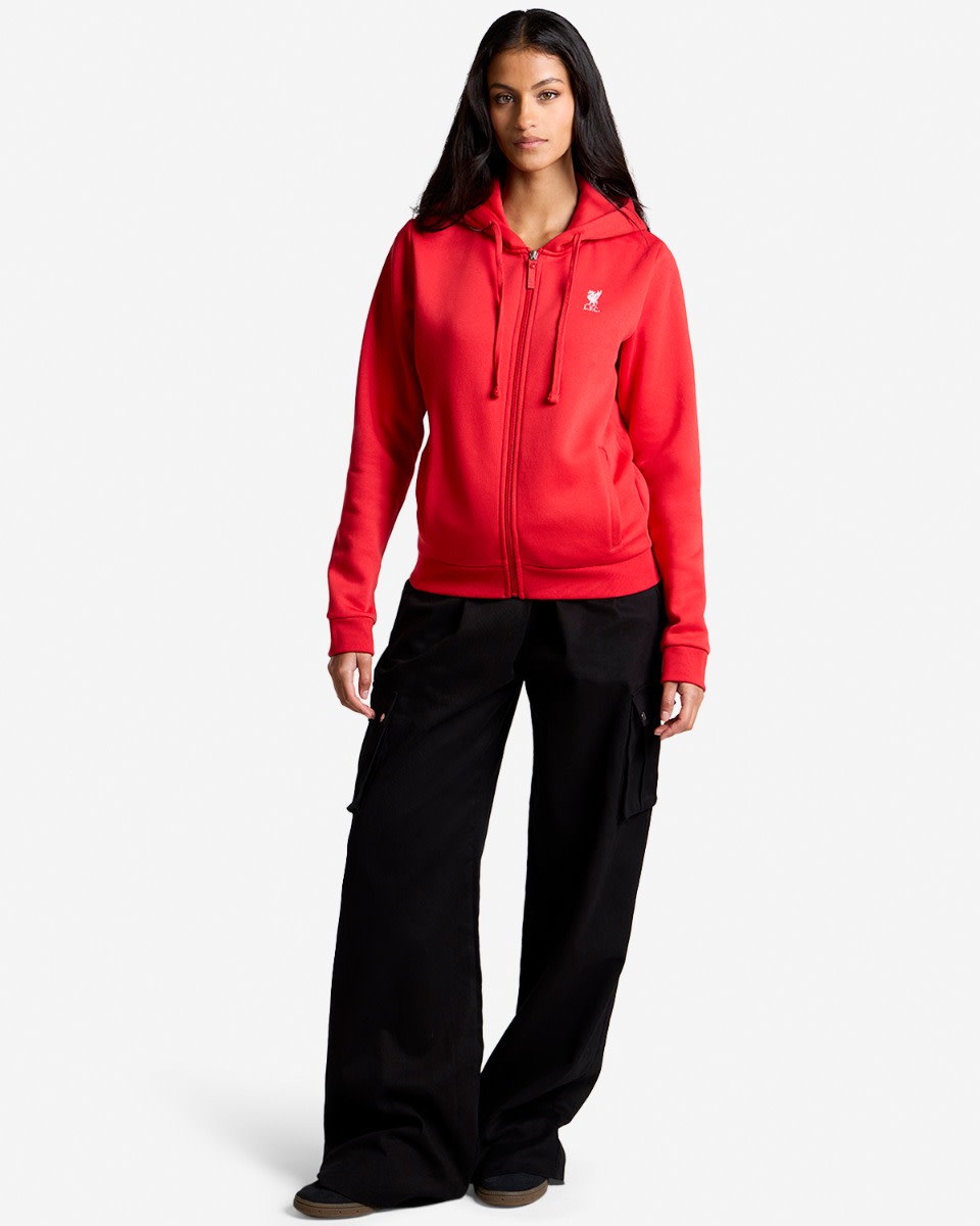 LFC Kapuzenpulli mit durchgehendem Reißverschluss für Damen, Rot - Image 3