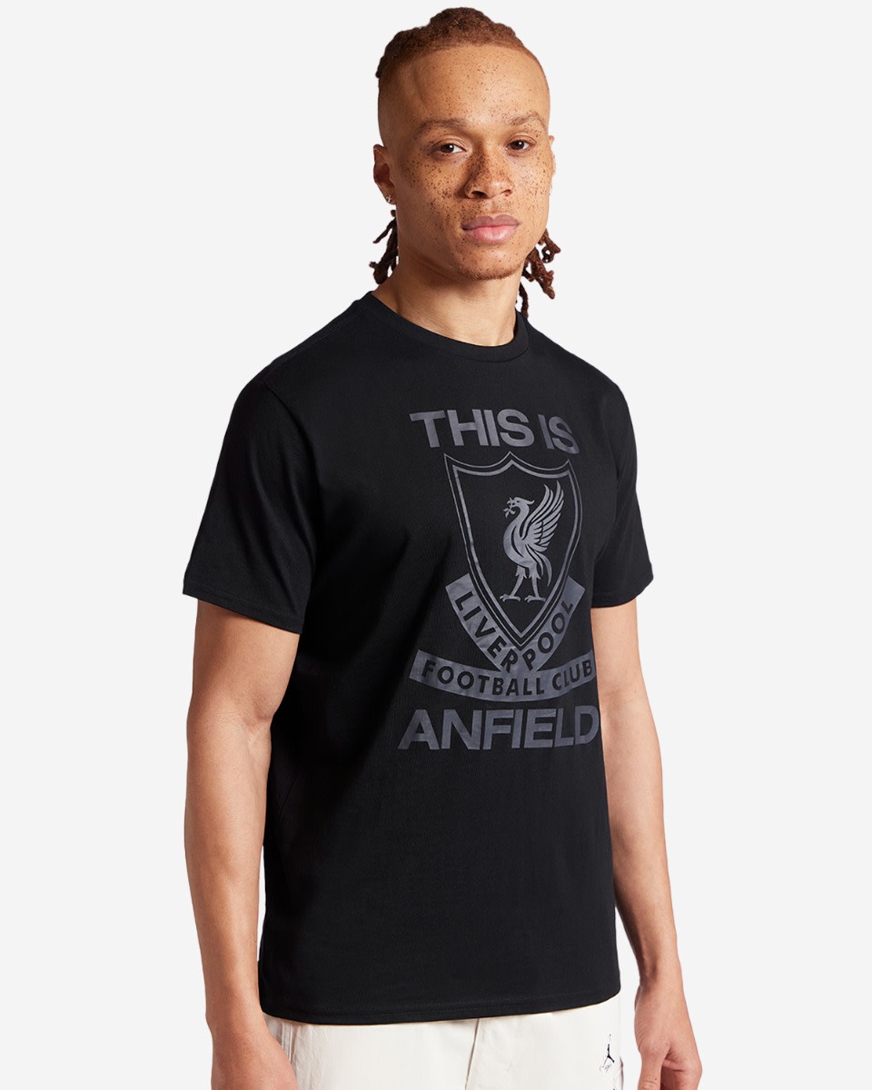 LFC Mens This Is Anfield Print Tee Black - Image 1