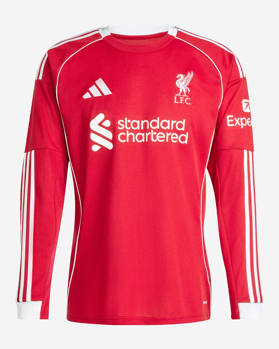 Liverpool FC 25/26 シーズン長袖ユニフォーム LFC adidas Mens 25/26 Home Long Sleeve Jersey