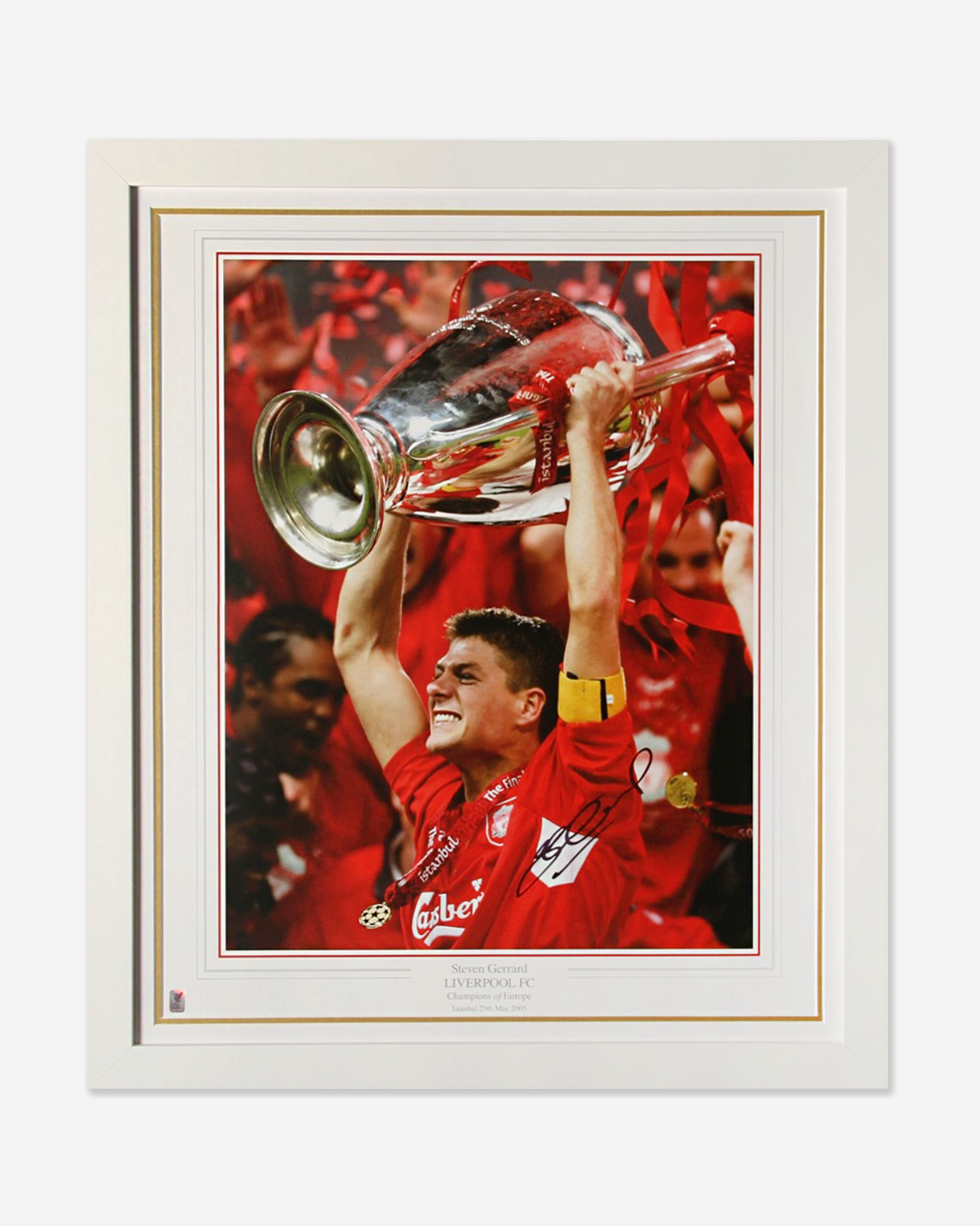 LFC Signed Gerrard Framed Image 60 x 50 - Image 1