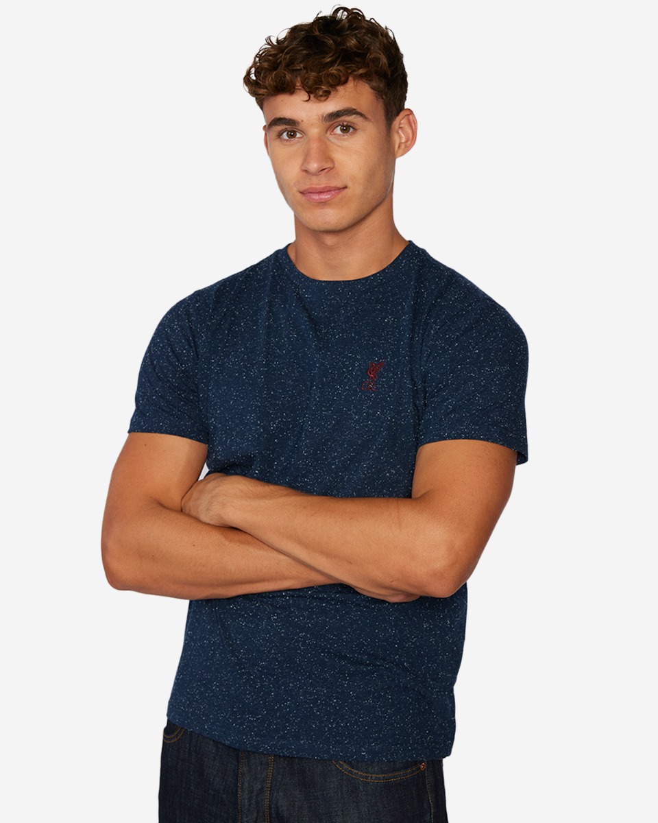 LFC Mens Crew Neck Neppy Yarn Tee Navy - Image 1