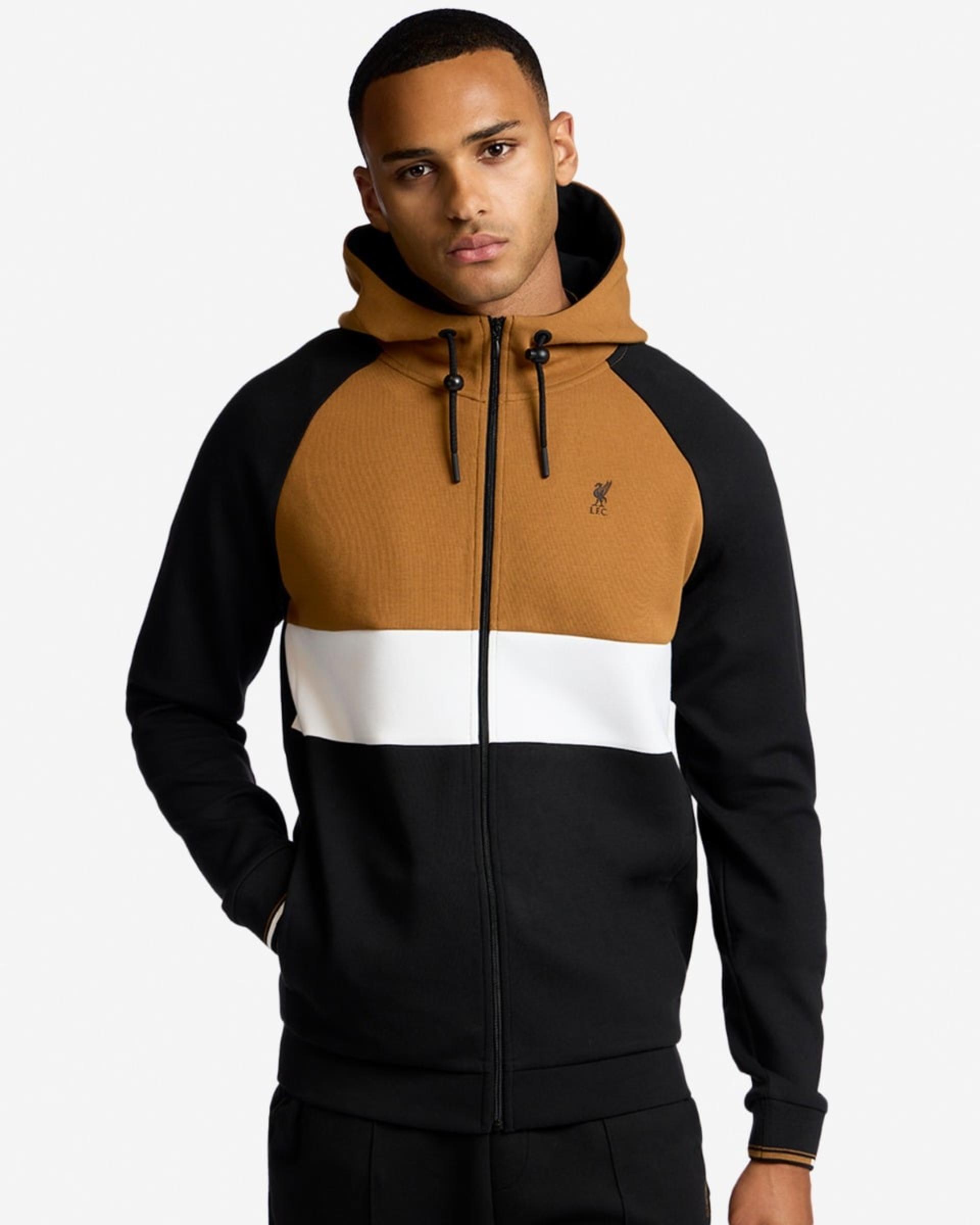 Sudadera con capucha LFC Colour Block para hombre, color negro - Image 1