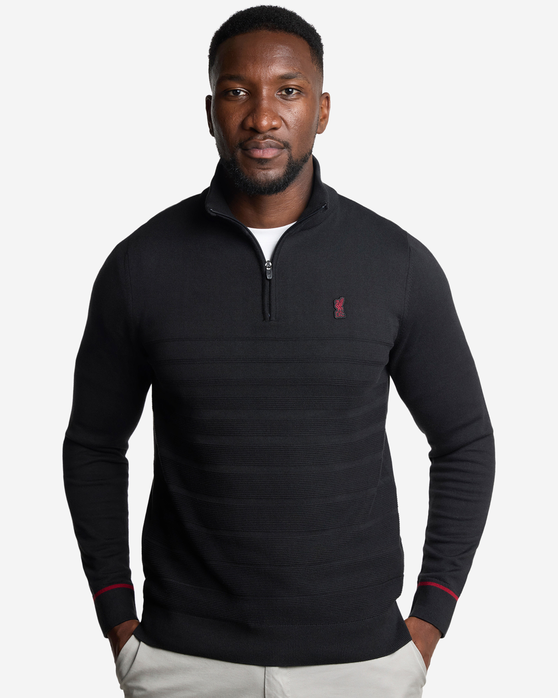 Tricot zippé 1/4 LFC Firma pour homme, noir - Image 2