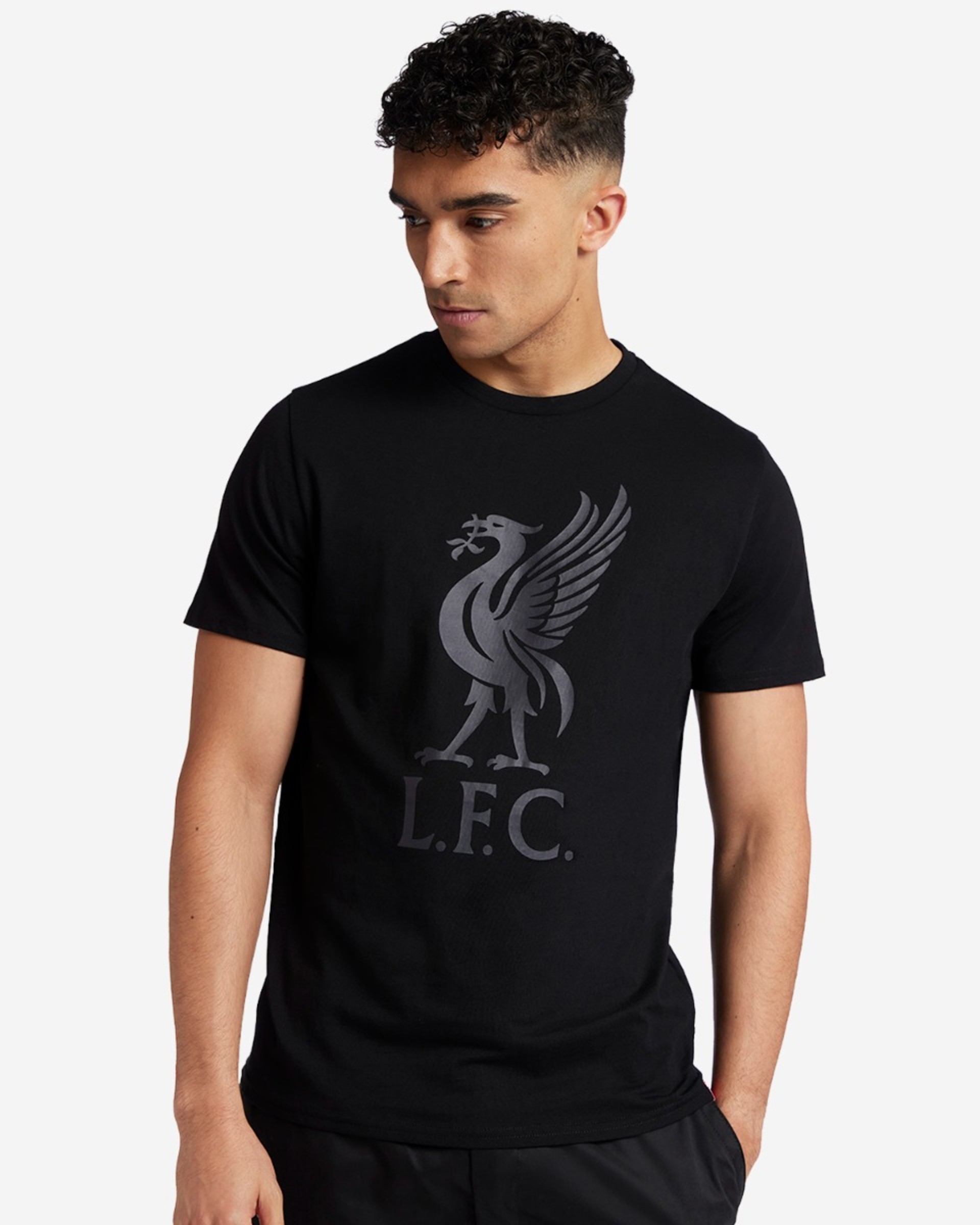 เสื้อยืดสีดำ LFC สำหรับผู้ใหญ่ ลิเวอร์เบิร์ด - Image 1