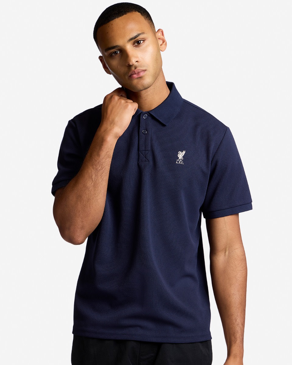 LFC Herr Texturerad Polo Marinblå - Image 4