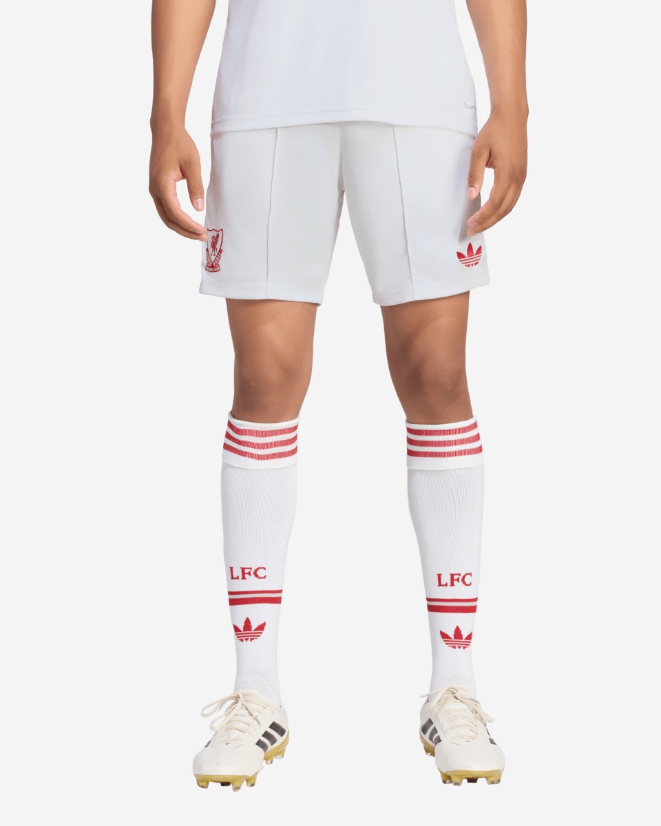 LFC adidas Mens 26/27 Away Shorts White - Image 1