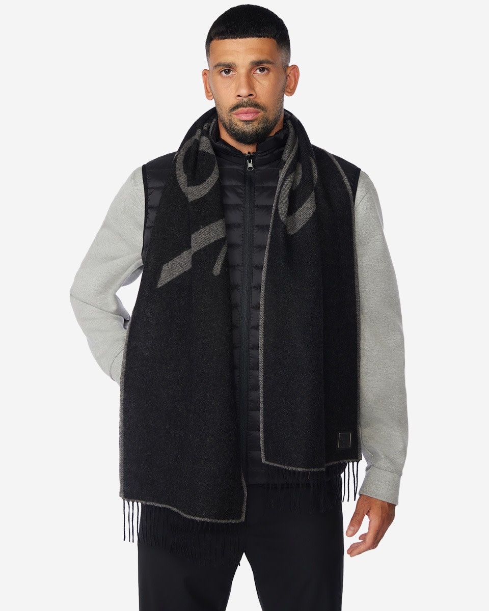 LFC Mens Firma Wool Scarf Grey & Black - Image 3