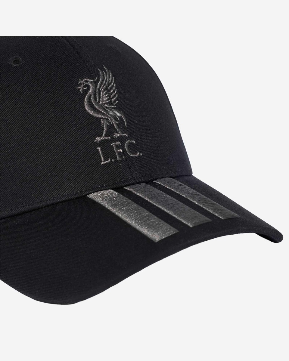 LFC adidas Adults Baseball Cap Black & Grey Six - Image 4