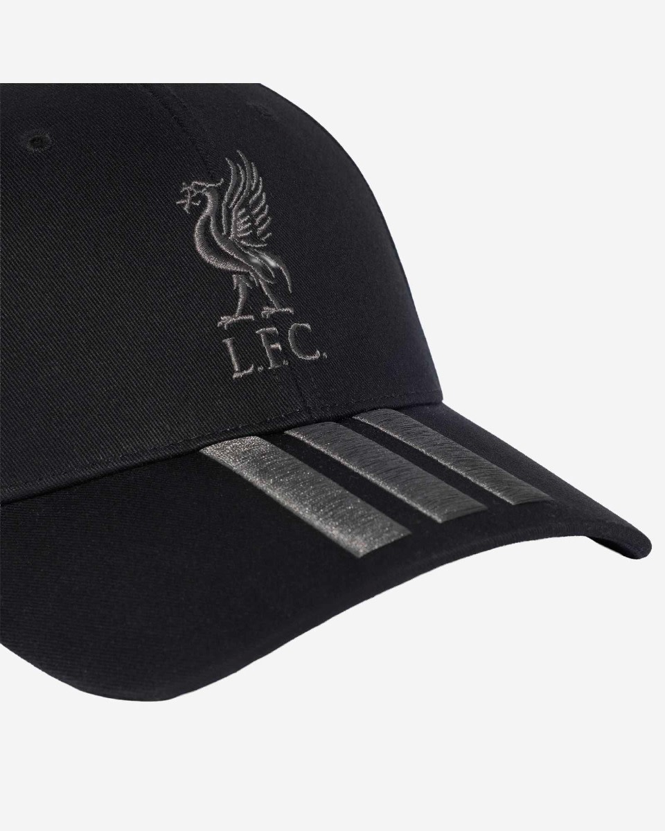 LFC adidas Adults Baseball Cap Black & Grey Six - Image 4
