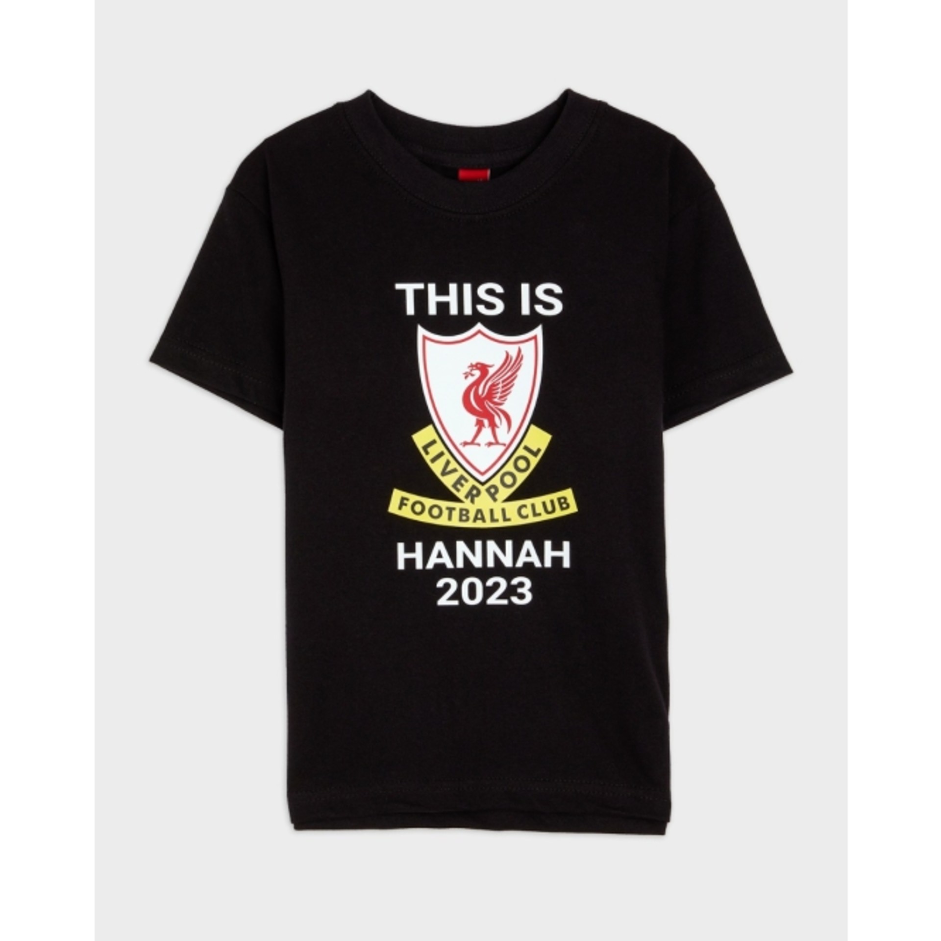 LFC Junior This Is Anfield เสื้อยืดสีดำส่วนบุคคล - Image 1