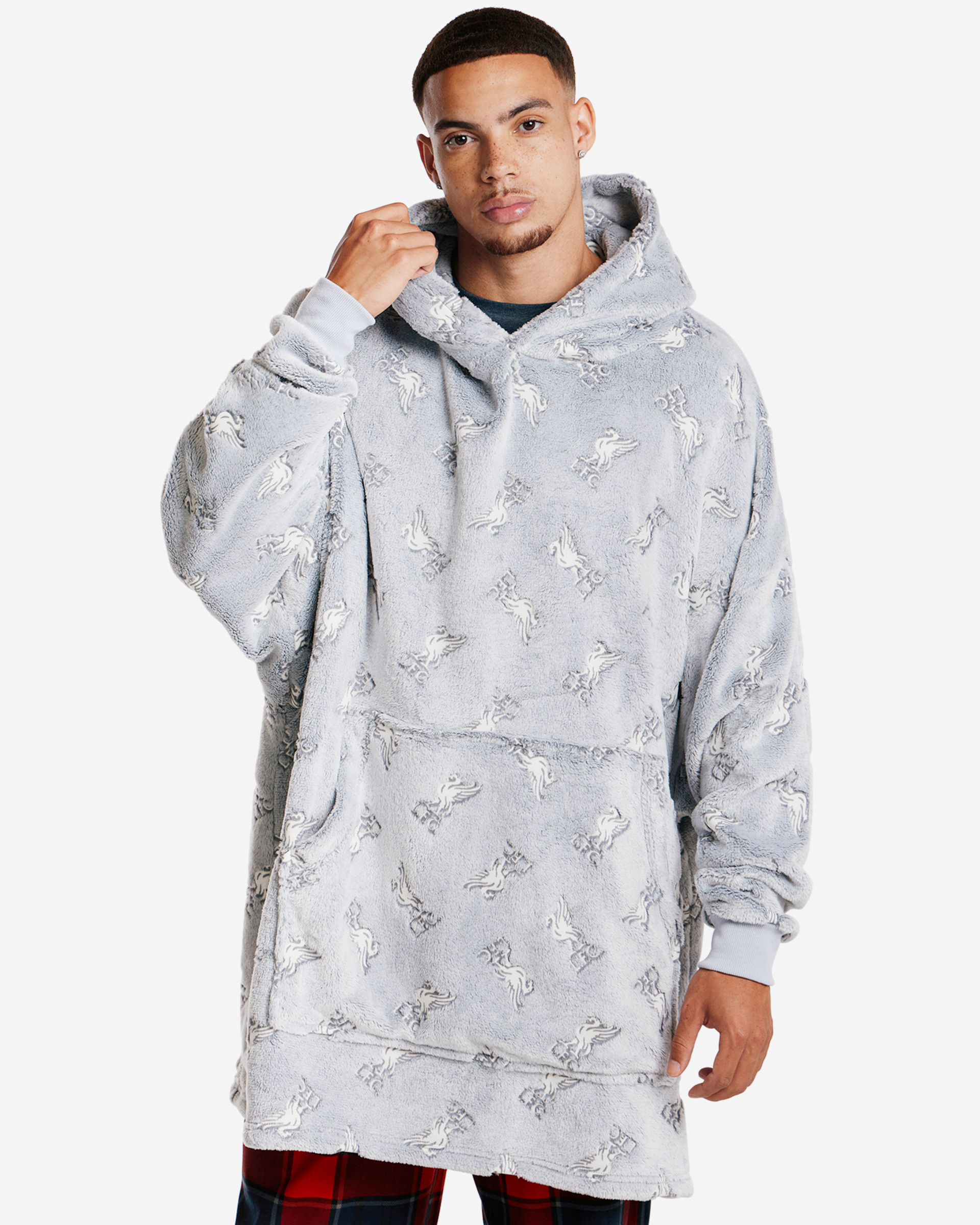 LFC Kapuzenpullover mit Allover-Print für Erwachsene, Grau - Image 3