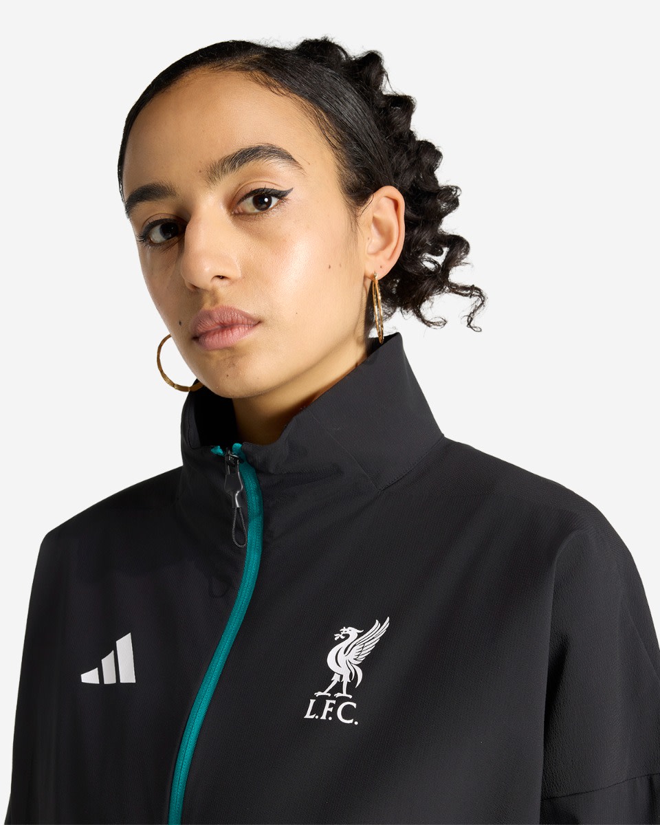 LFC adidas Womens 25/26 Z.N.E Anthem Jacket Black - Image 4
