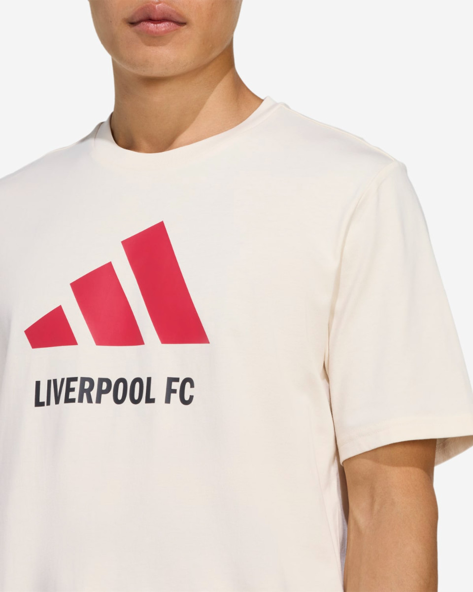 LFC adidas Adults 25/26 Graphic Tee White - Image 4