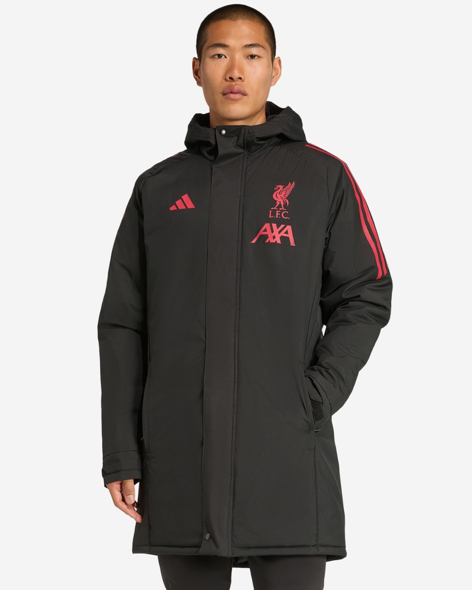 LFC adidas Mens 25/26 Domestic Long Match Day Jacket Black - Image 1
